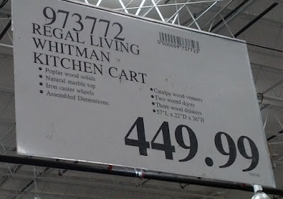 Deal for the Regal Living Whitman Kitchen Cart at Costco