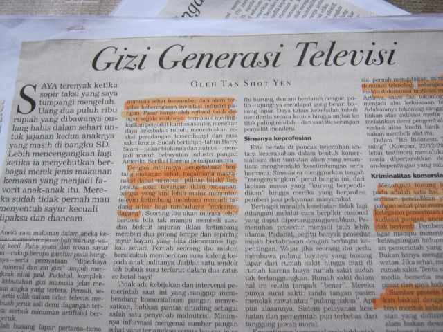kumpulan kliping sosial politik, ekonomi dan budaya