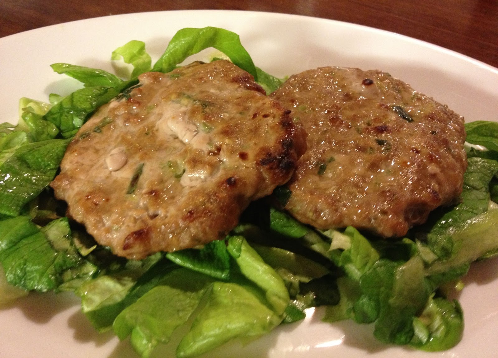 Free From G. Spring Onion Pork Burgers With An Incredibly Lazy Salad
