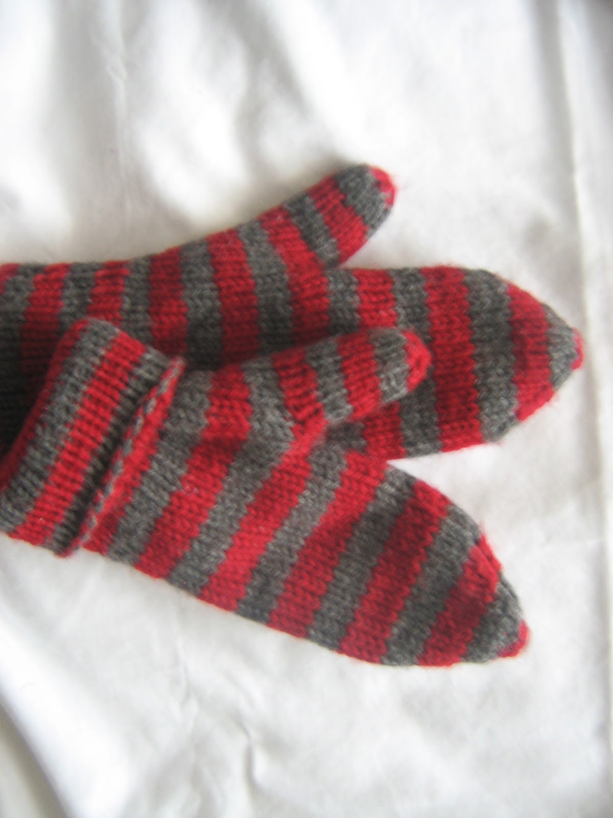 Stick Meets String: Double Knit Mittens