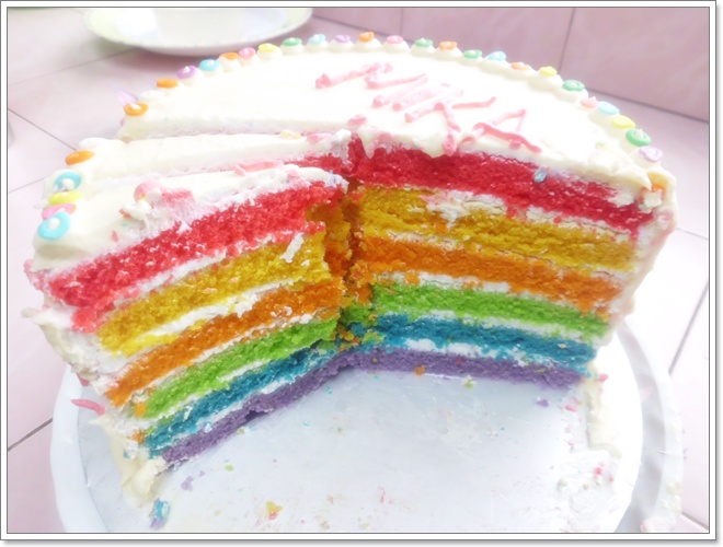 Life Is Sweet Resepi Rainbow cake