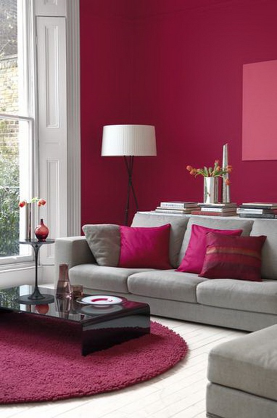 The casas decoracion: decoración de salones de color rojo