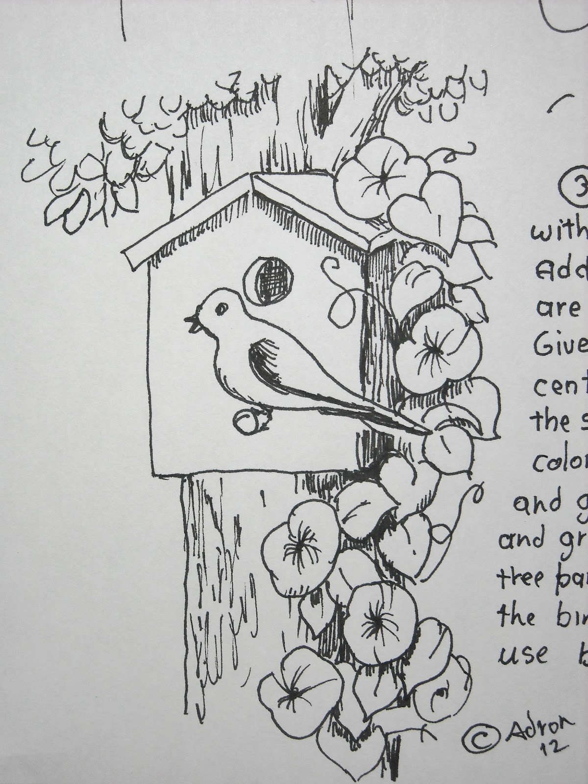 How to Draw Worksheets for The Young Artist How To Draw A Birdhouse