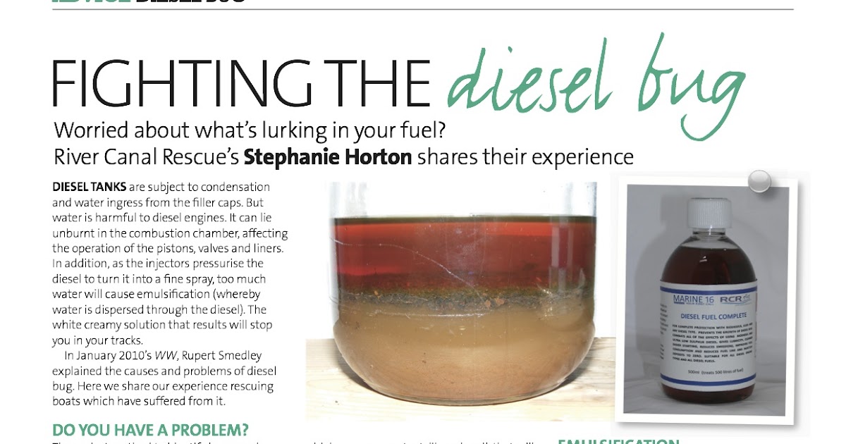 River Canal Rescue Diesel bug and bio fuel.