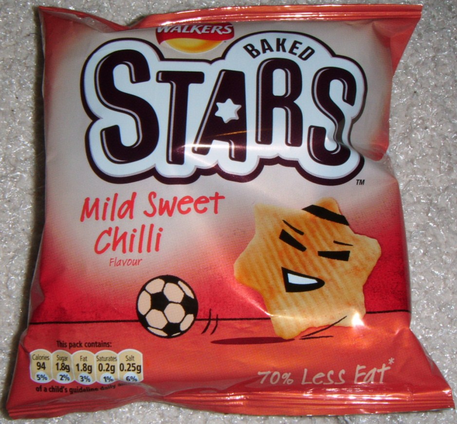 FOODSTUFF FINDS Walkers Baked Stars (Crisps) Mild Sweet Chilli (Asda