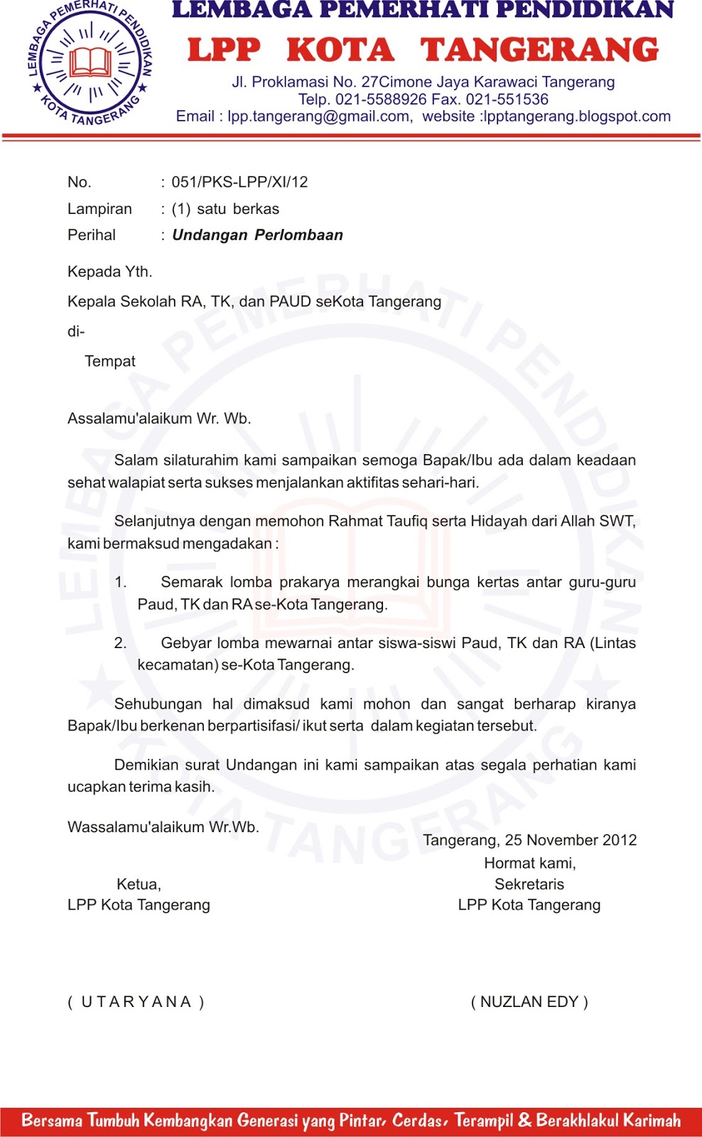 Lembaga Pemerhati Pendidikan Lpp Kota Tangerang