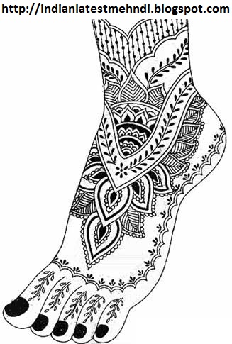 rajhistani mehndi design 2013 for feet