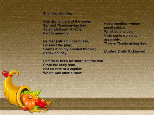 Best Short Thanksgiving Poems For Kids