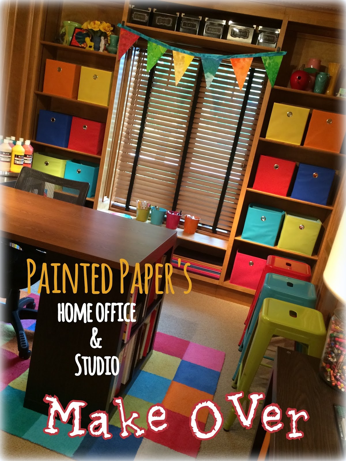 PAINTED PAPER Home Office/ Art Studio Makeover