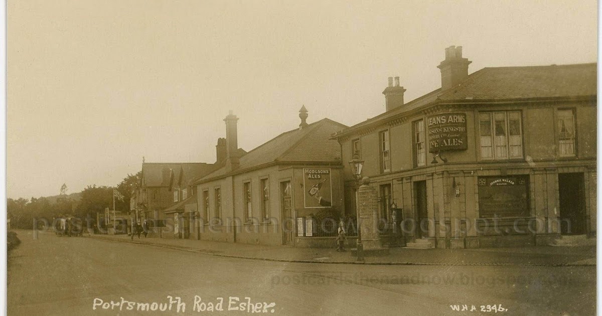 Postcards Then and Now Esher, Surrey, Portsmouth Road, c1912 and c1918