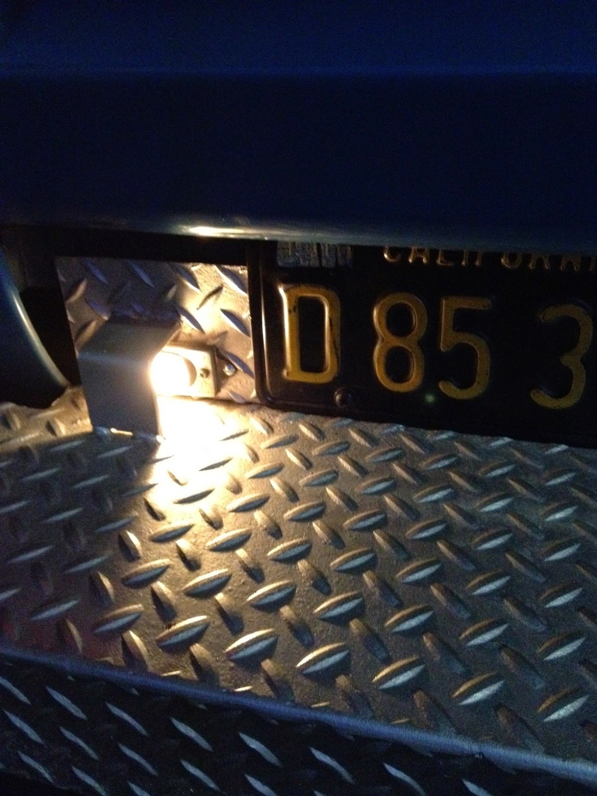 OLE BLUE The License Plate Light