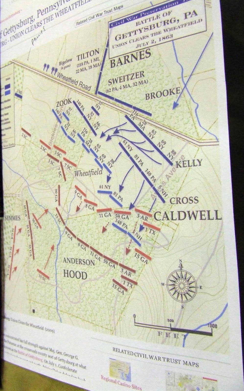 Gettysburg Game July 2 1863, the Union Clears the Wheatfield (October 2013)