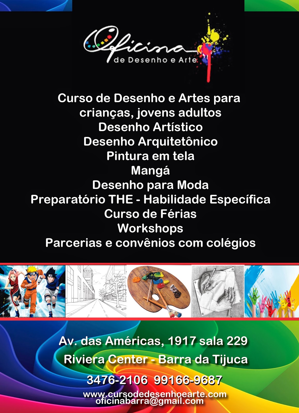 oficina de desenho e arte