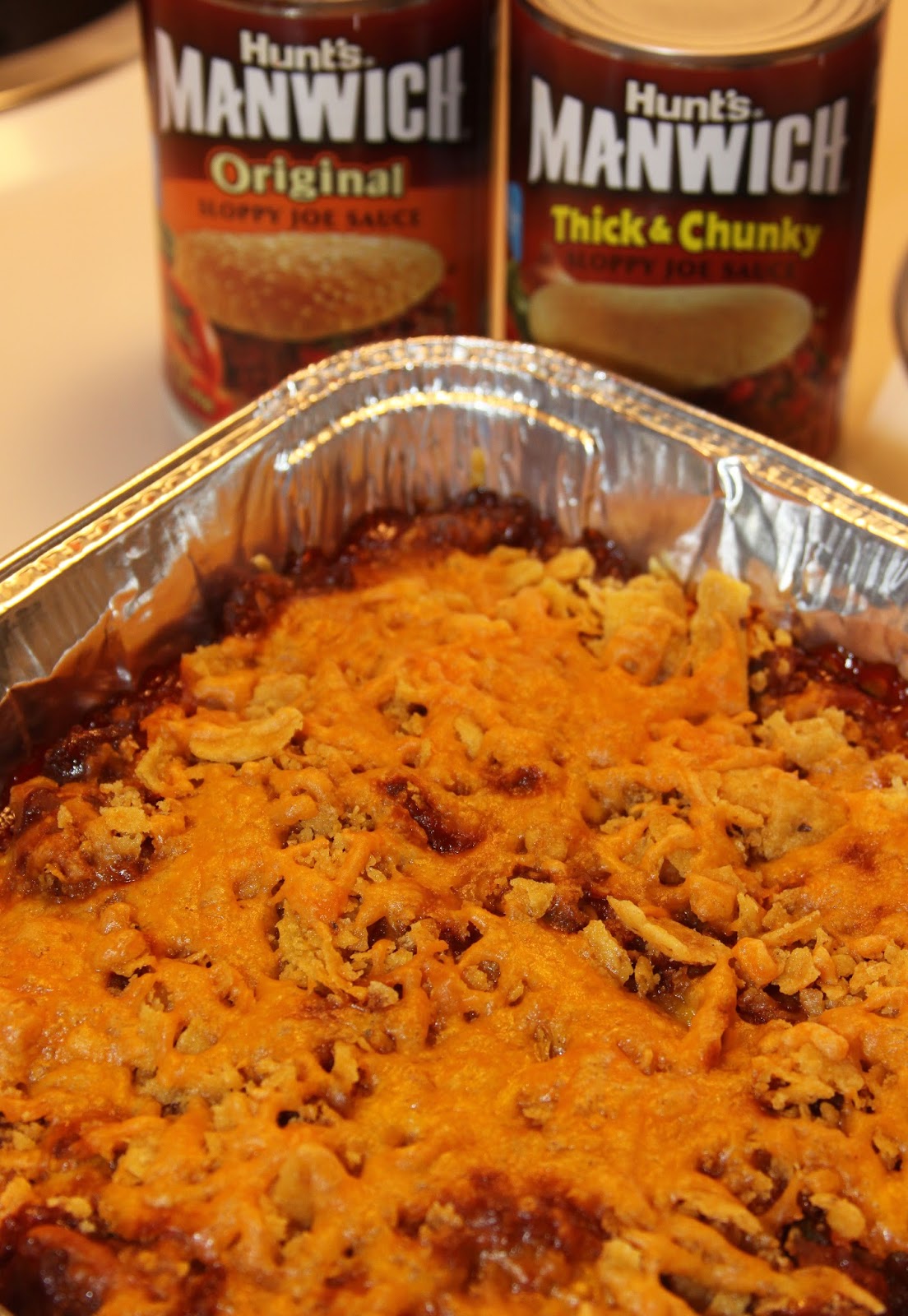 For the Love of Food Manwich Sloppy Joe Corn Chip Pie Casserole