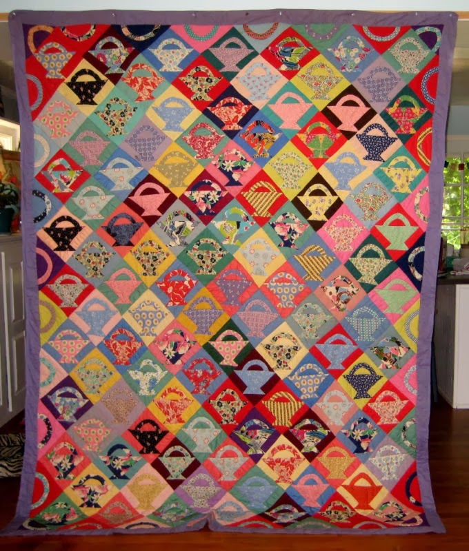 Selvage Blog Vintage Basket Quilt