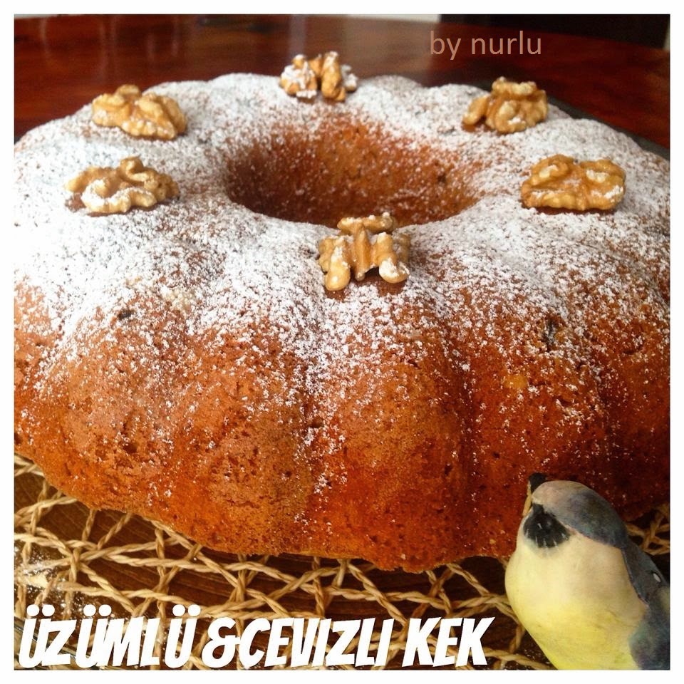 ÜZÜMLÜ CEVİZLİ KEK Nurlumutfakta