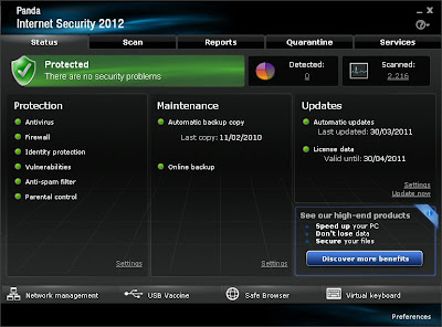 panda internet security 2012 free