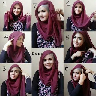 Contoh Memakai Jilbab Segi Empat Simple Tutorial Jilbab Segi Empat