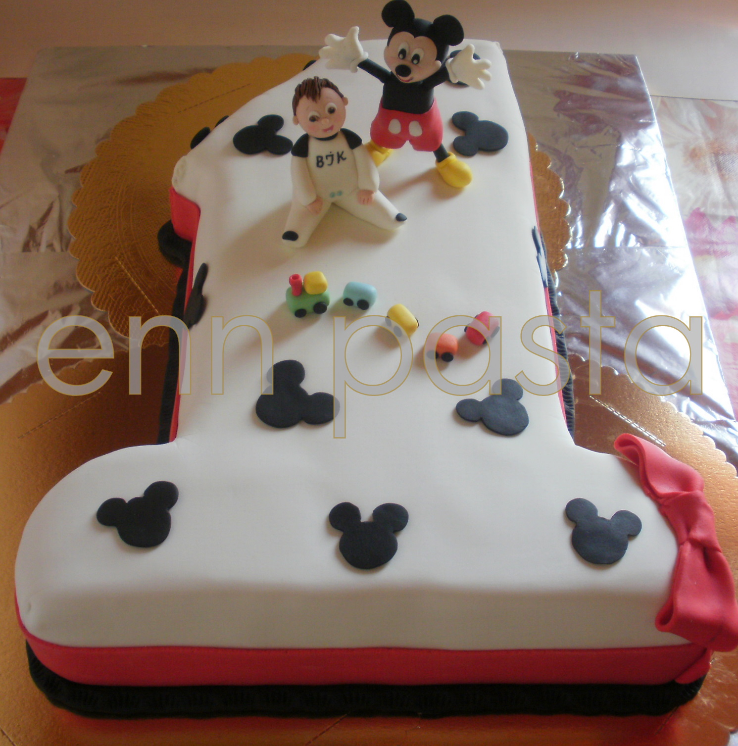 Enn Pasta Mickey�li 1 Yaş Pastası