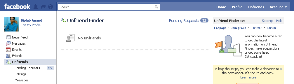 1. Unfriend Finder