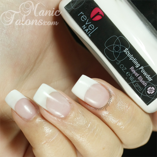 Sculpted Pink and White Acrylic Nails with Revel Nail Acrylic
