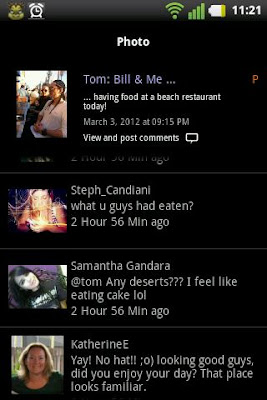 BTKApp UPDATE! Tom: Bill & me having food at beach restaurant today!   83bc+(1)