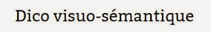 Dictionaire Visuo-sémantique