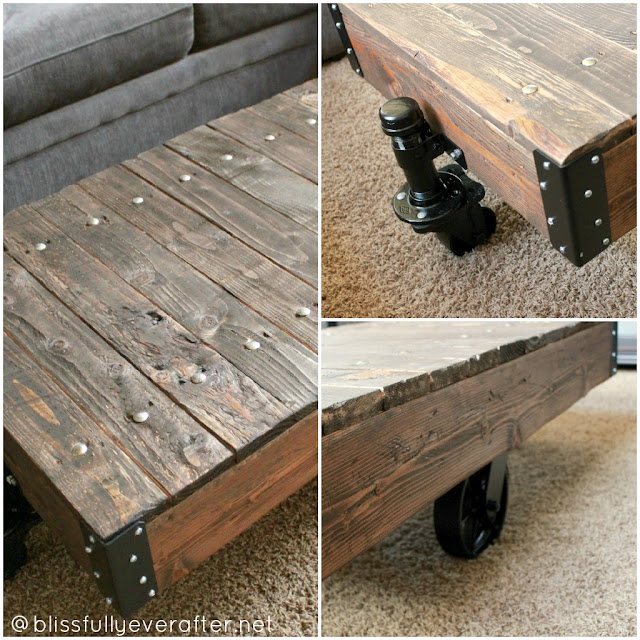 The wood is reclaimed from thrown out pallets that were weathered and
