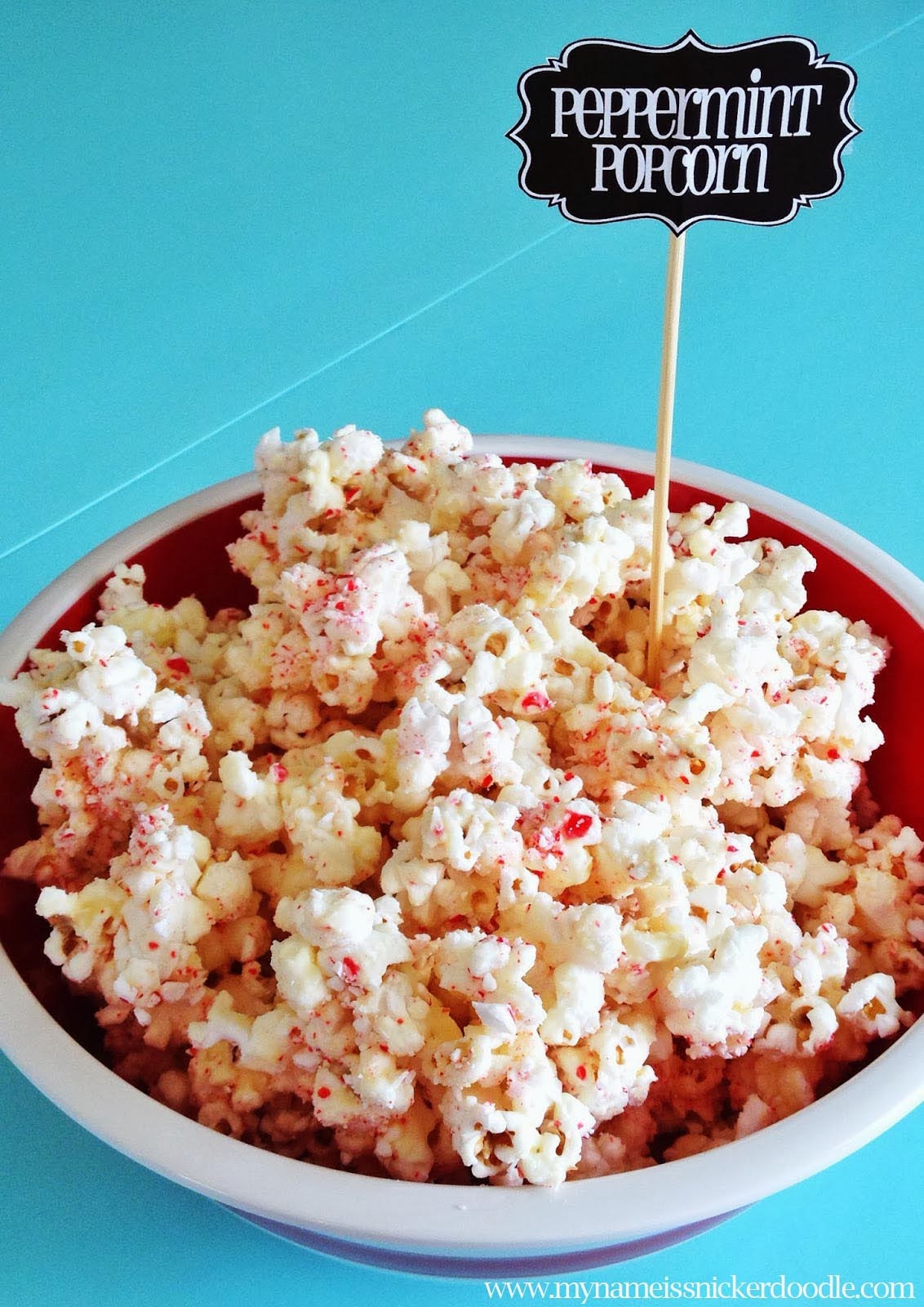 Peppermint Popcorn {Fabulous Food Friday #150} - My Name Is Snickerdoodle