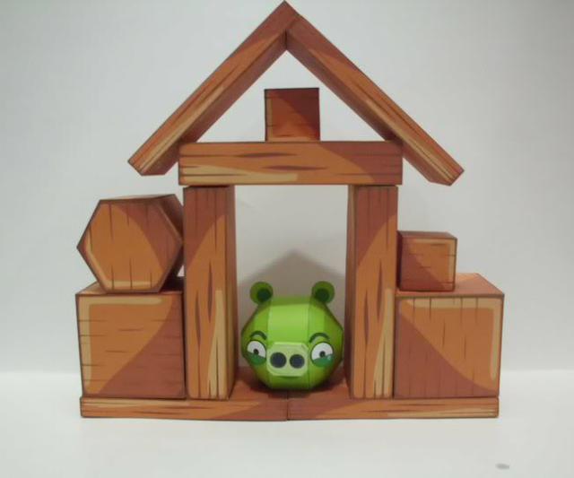 angry brids papercraft model