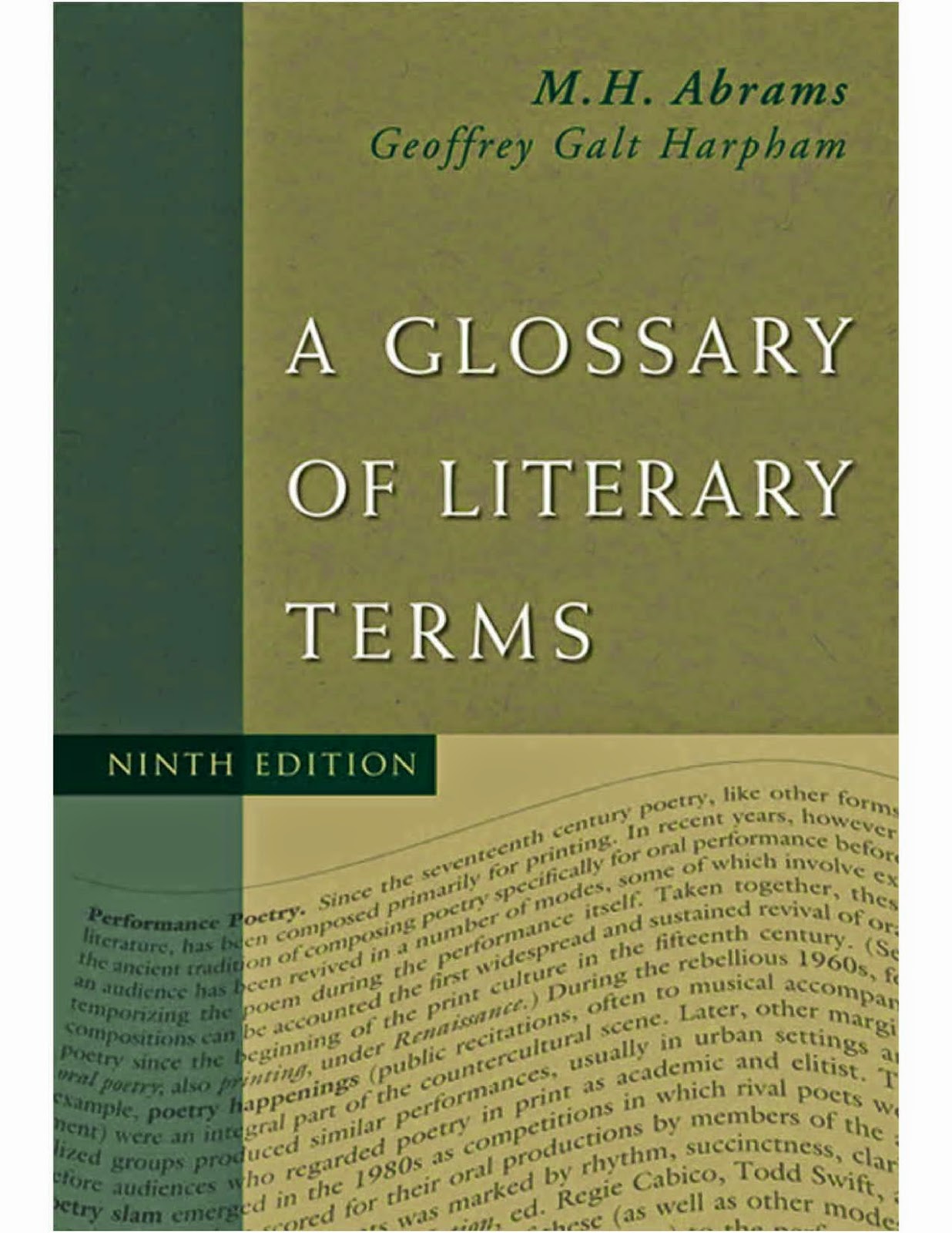 glossary literary terms mh abrams pdf