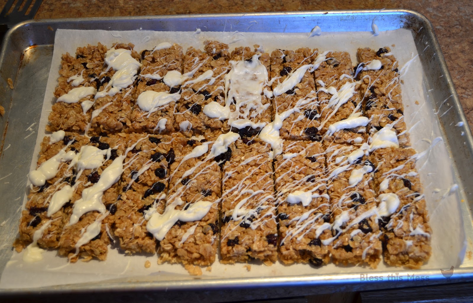 white chocolate granola bars Bless This Mess