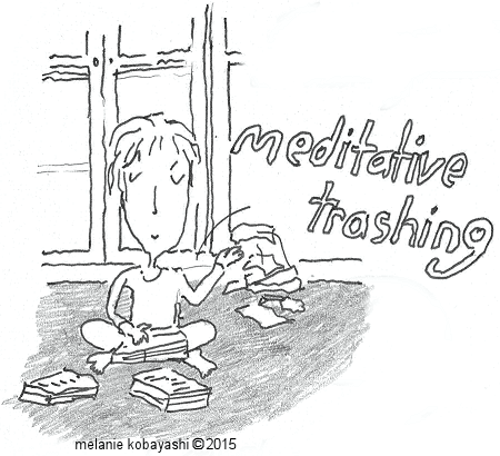 Meditative Trashing by Melanie Kobayashi of Bag and a Beret