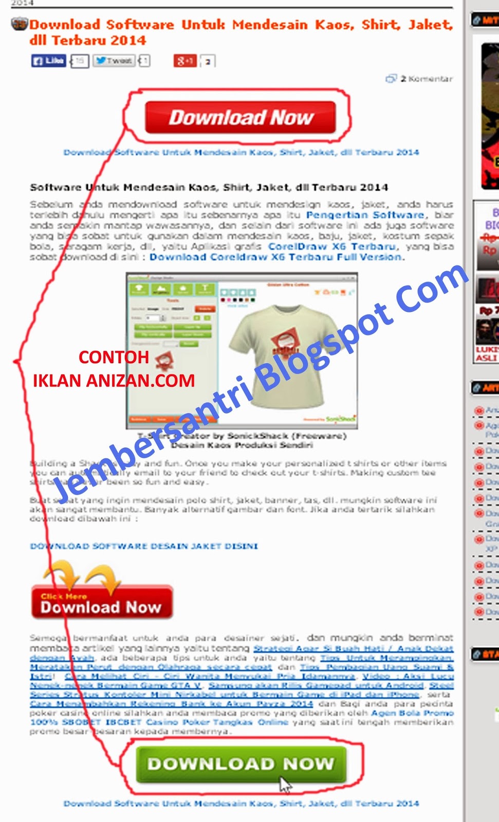 Contoh Letak Iklan Anizan Online Marketing Network Contoh Letak Iklan Anizan Online Marketing Network
