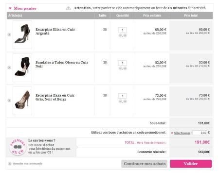 avis showroomprivé ventes privees chaussures
