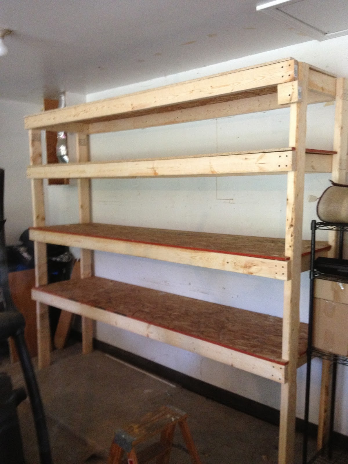 how to build garage shelves