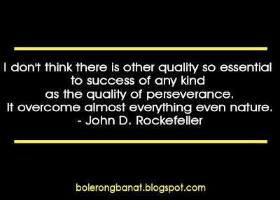 I don't think there is other quality so essential to success of any kind as the quality of perseverance. 