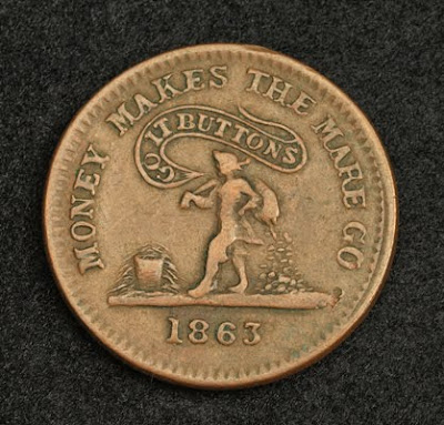 American Civil War Tokens One Cent Merchant Token
