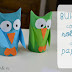 Búhos con rollos de papel