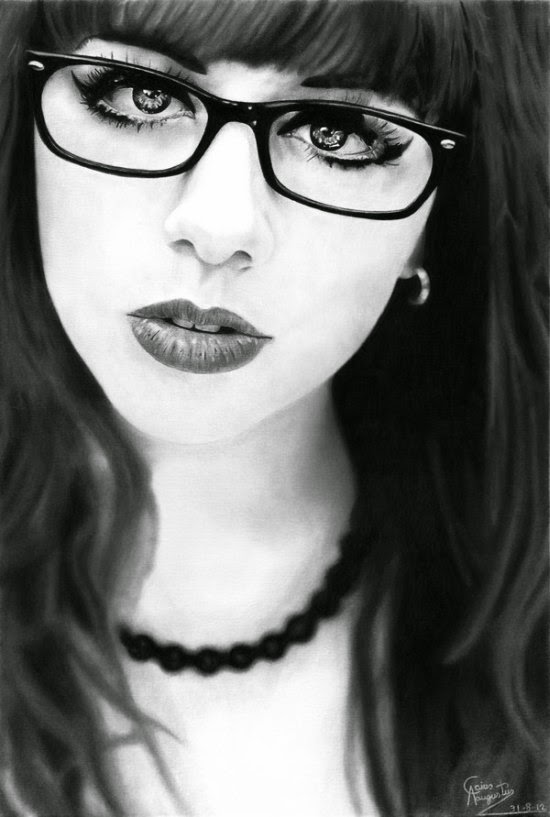 Os incríveis desenhos hiper-realistas de lindas mulheres de Caius Augustus Caius Augustus deviantart desenhos a lápis hiper realistas mulheres sensuais