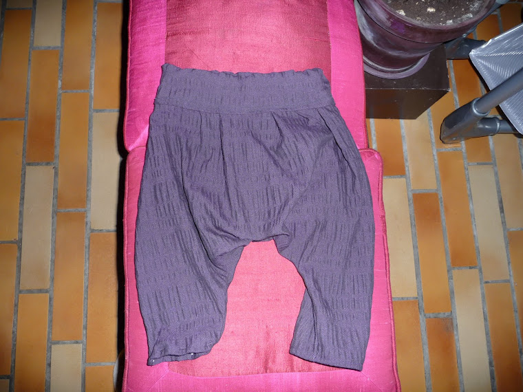 sarouel violet coton, polyacrylique