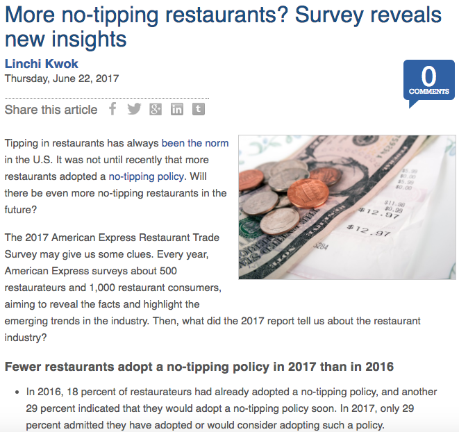 more no tipping restaurants survey says
