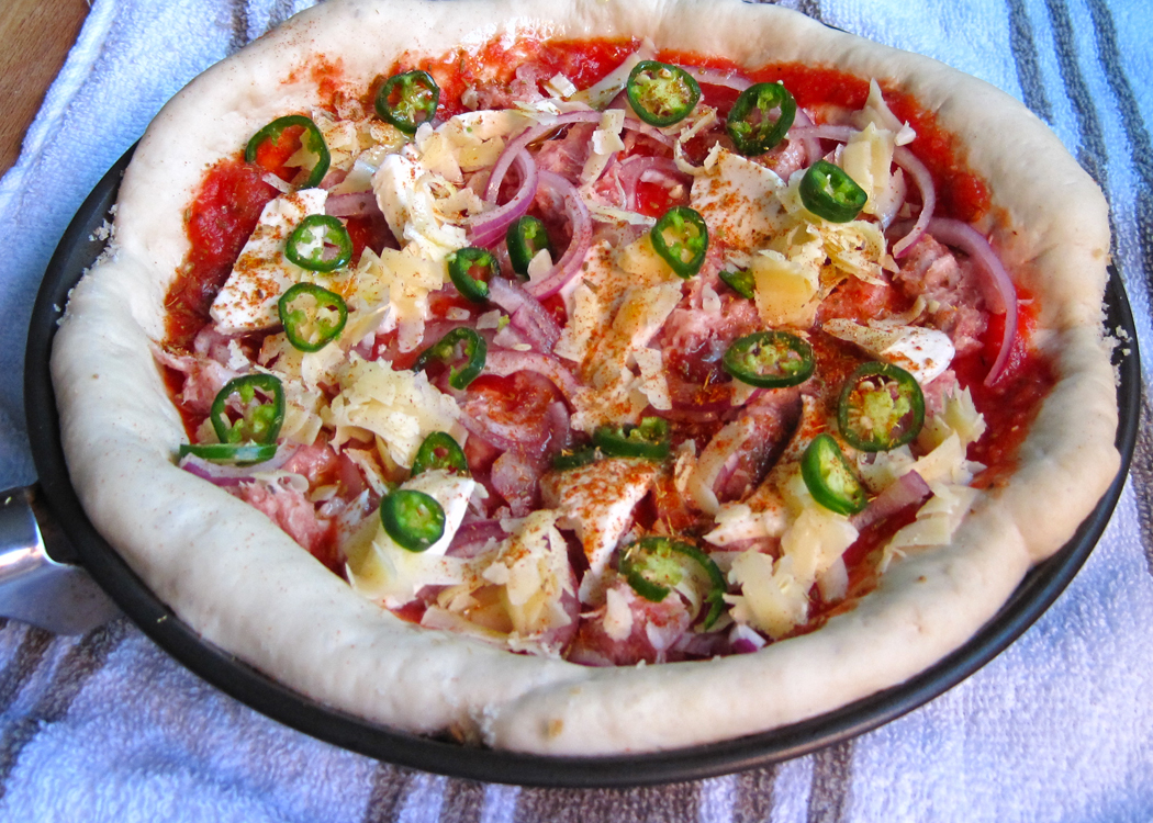 American Hot Pizza Pie Jamie Oliver A Glug of Oil