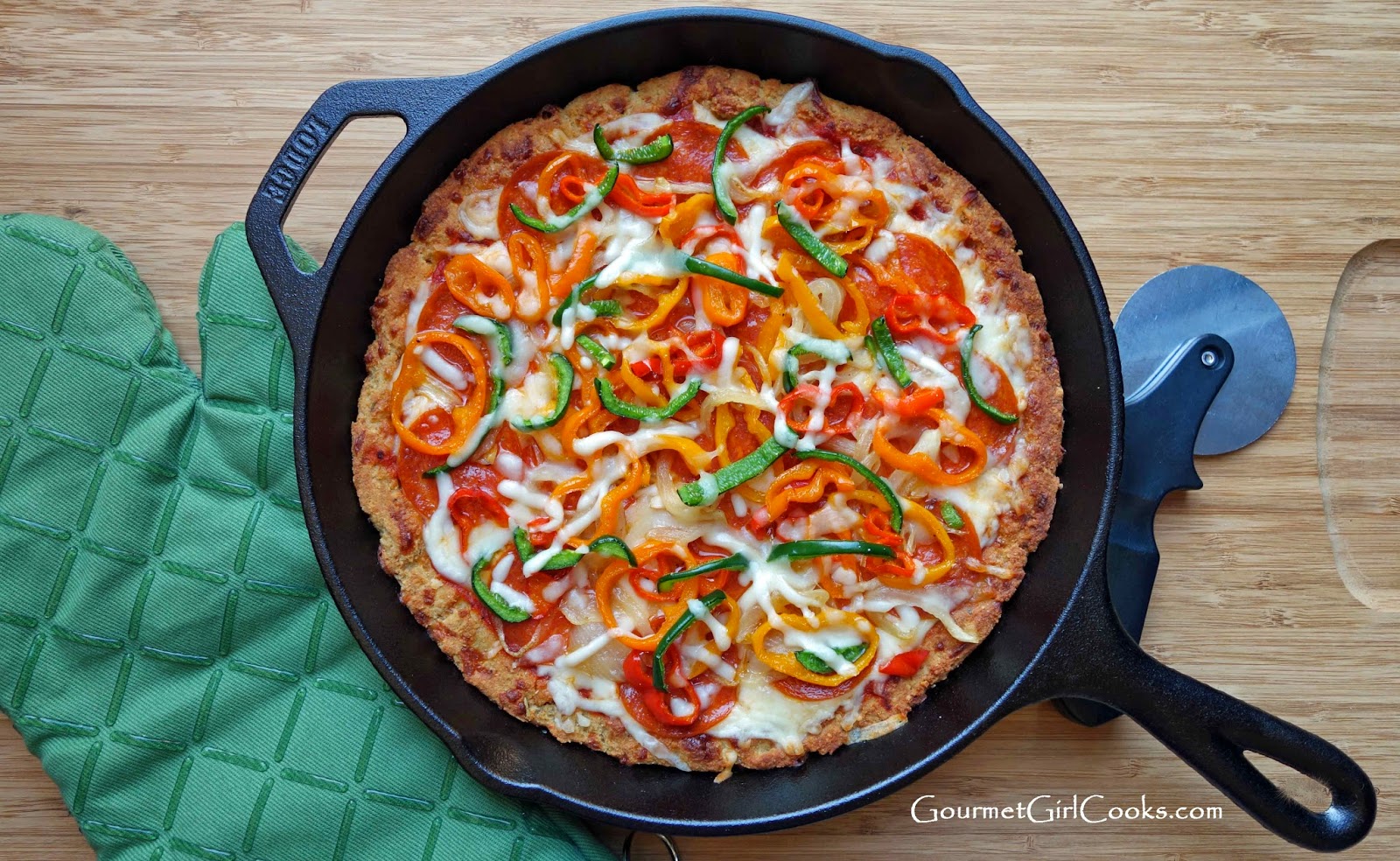 Gourmet Girl Cooks Chicago Style Deep Dish Skillet Pizza Wheat, Grain & GlutenFree