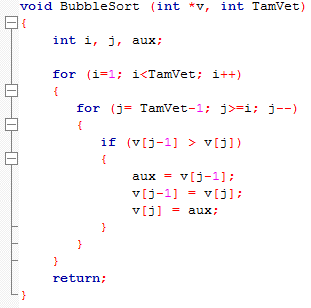 Bubble Sort - Algoritmo