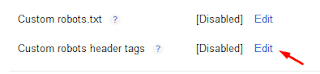 EDIT Custom Robots Header Tags