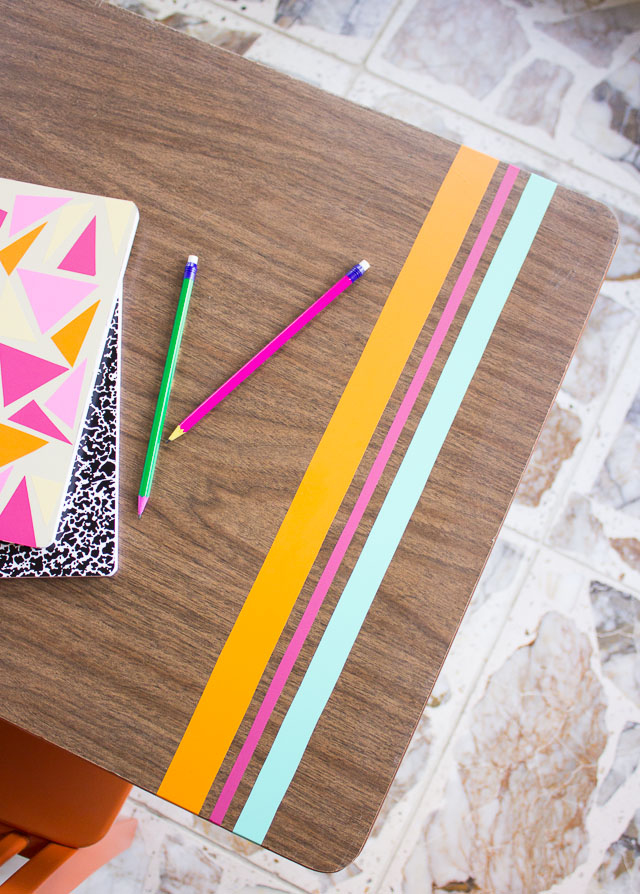 Modern makeover for a vintage school desk! vintage school desk makeover