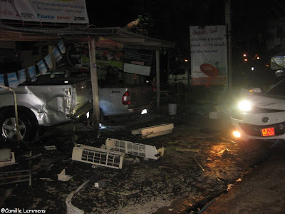 Car accident at night Plai Laem