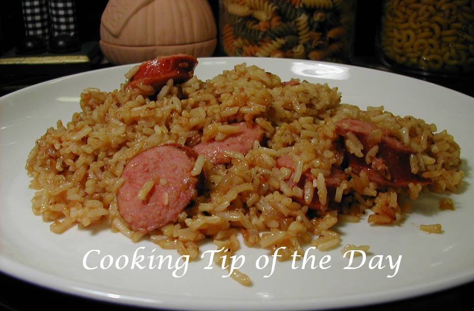 Cooking Tip of the Day Recipe Cajun Rice and Kielbasa Skillet