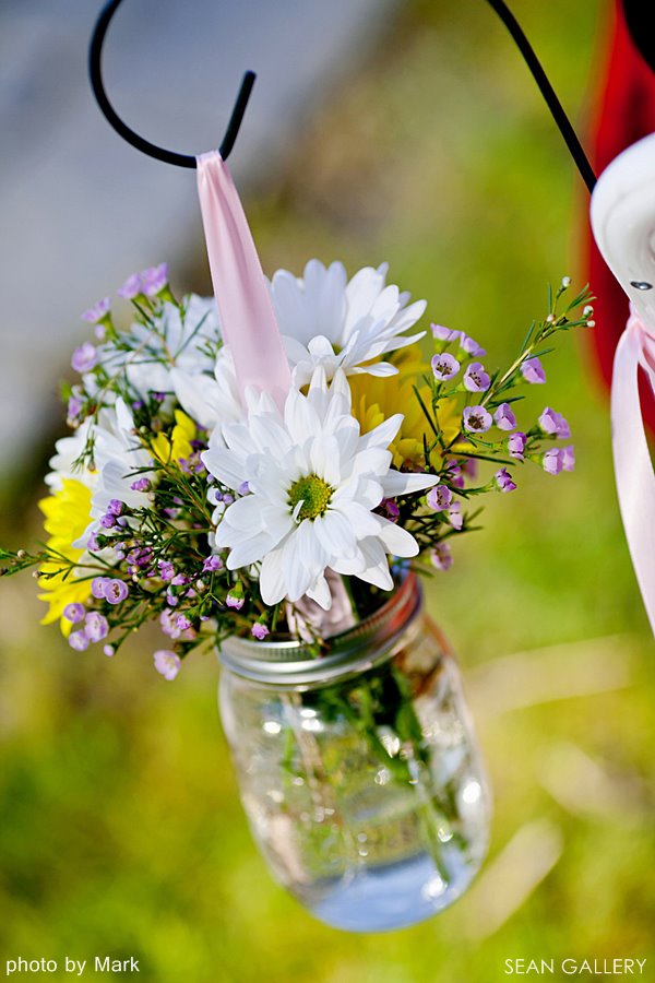 White Rose Weddings, Celebrations & Events Jam Jar Hanging Decorations